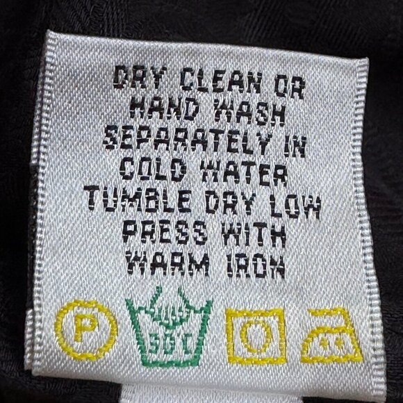 Bugatchi Men's Julian Shirt Jet Black Jacquard has Contrast Cuffs Shaped Fit  16 - Picture 9 of 9